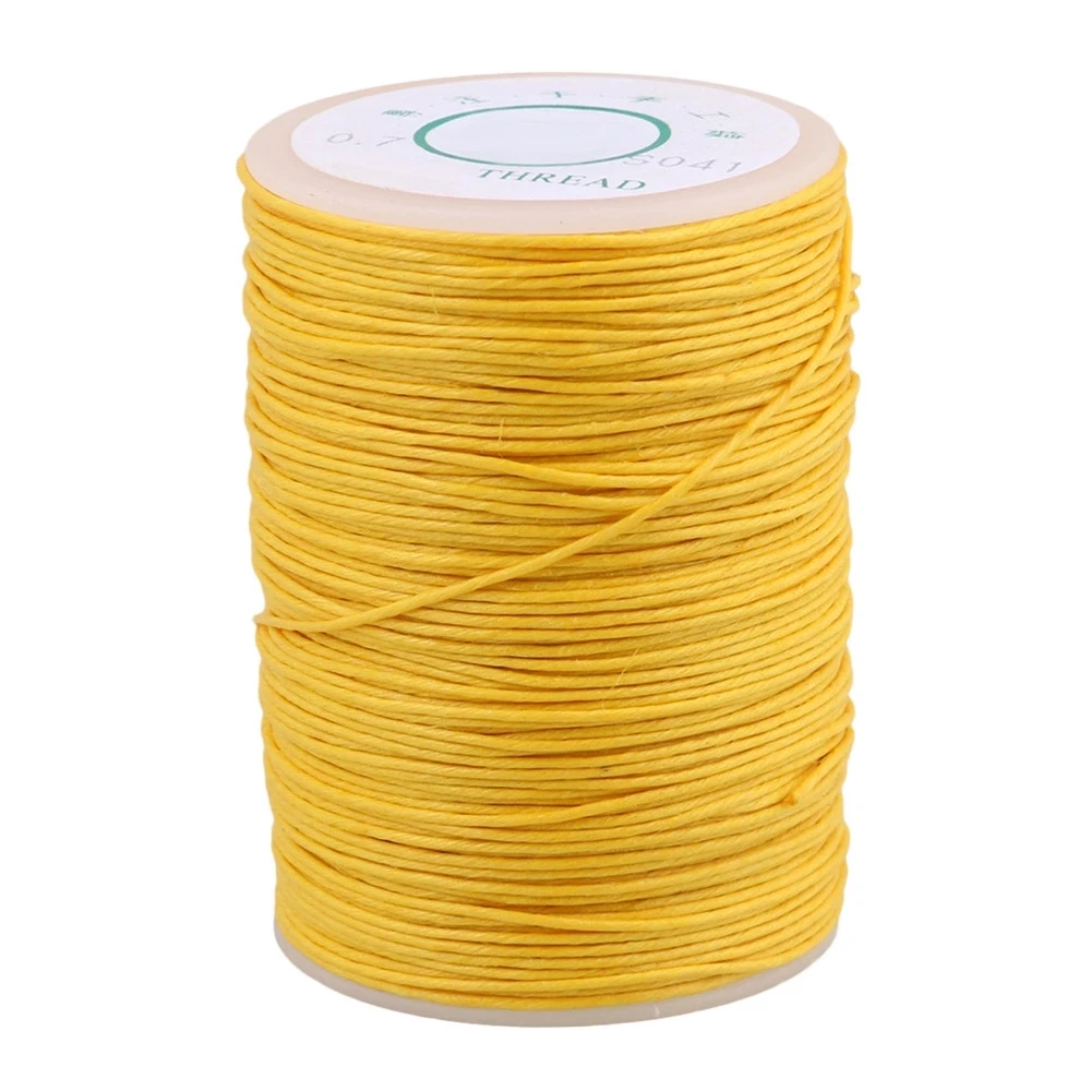 

Yellow 0.7mm Handwork Leather Sewing Craft Hemp Stitching Waxed Thread