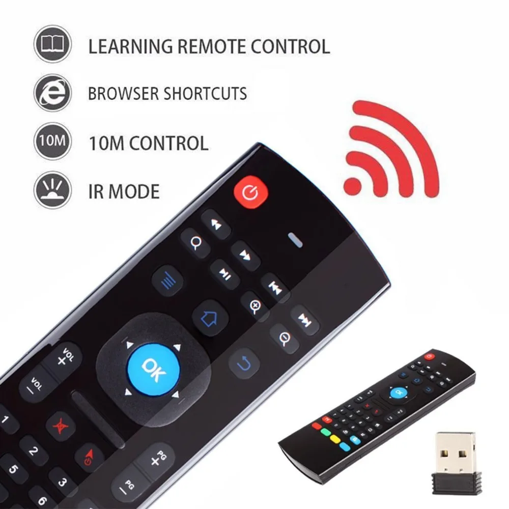 

2.4G Air Mouse Wireless Keyboard MX3 Voice Remote Control For X96 T9 X96 Max Android TV Box 8.1 Google Assistant PC