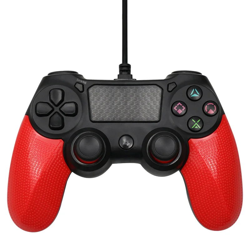 Red 2 USB проводной геймпад для Playstation 4 джойстик геймпад двойной шок джойстик для ПК для PS4 контроллер 2,2 м кабель для PS3 консоли - Цвет: Red 2