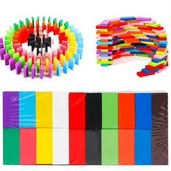 120 шт./компл. красочные деревянные домино блоки детские цветные сортировочные наборы ранние яркие домино обучающие игры игрушки для детей