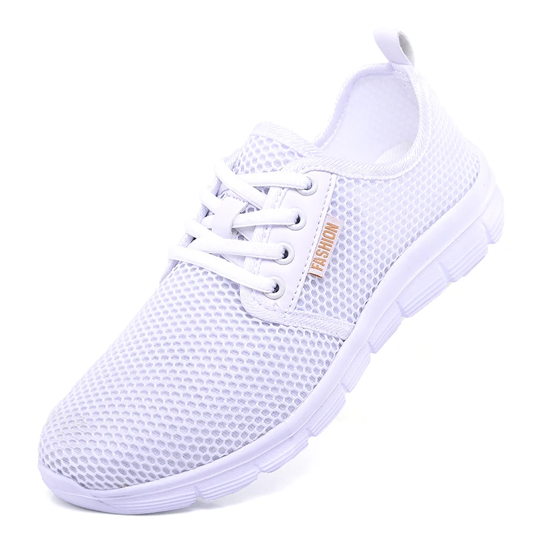 

2018 New Summer Women Light Sneakers Breathable Mesh Female Running Shoes Men's Trainers Walking Outdoor Sport Comfortable