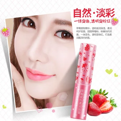 BIOAQUA Face Skin Care Natural Strawberry Discoloration Lip Balm Colorless Long Lasting Lips Skin nourishing Lips