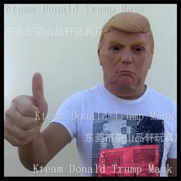 Топ Класс латекс Дональд Трамп маска Хэллоуин Латекс Человека маска основной президентских политик Косплэй президент США маска