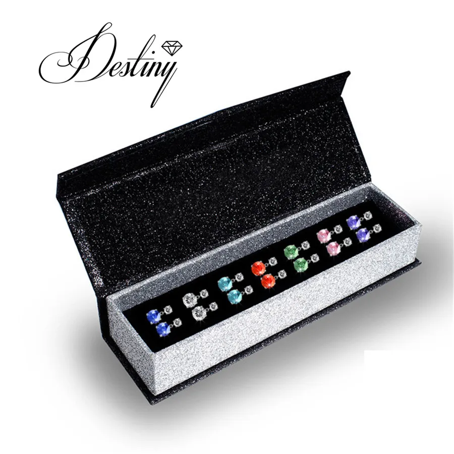 Destiny Jewellery Мода 7 дней серьги классический цвет украшен стразами от Сваровски DE0371 |