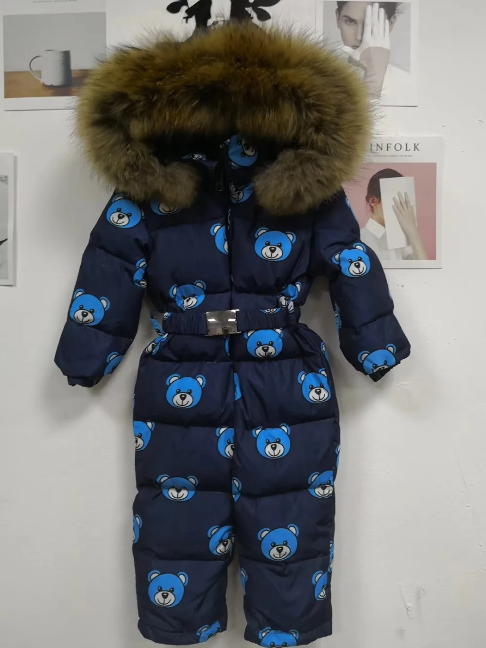 Г. Зимнее детское пуховое пальто детский пуховый костюм, верхняя одежда детский зимний комбинезон с меховым капюшоном, пуховые пальто детский комбинезон, лыжный комбинезон