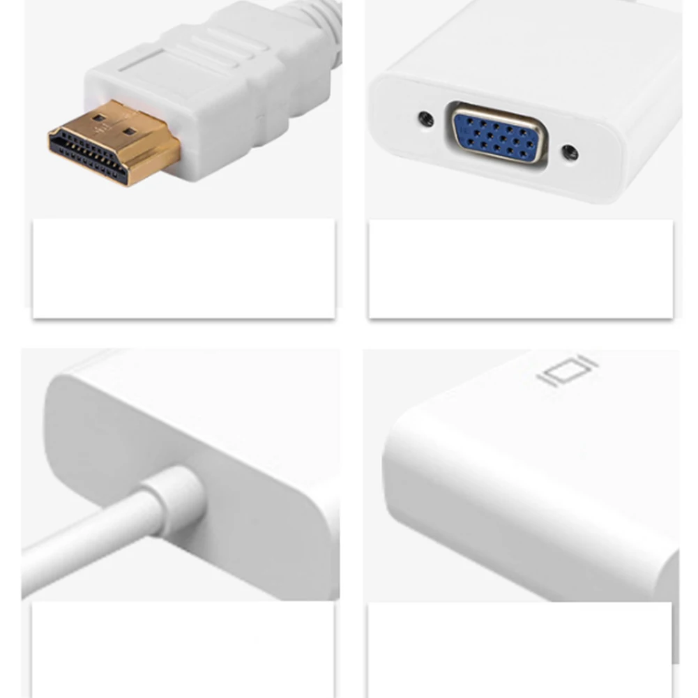 HDMI VGA Кабель адаптер конвертер для мужчин и женщин HD 1080P с аудио выходом USB