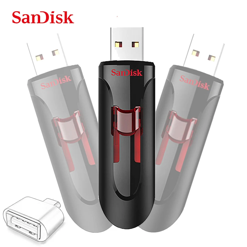 100% Original SanDisk USB 3.0 Flash Drive Pen Drives 16GB 32GB 64GB 128GB 256GB Pendrive Flashdisk USB Key U Disk for PC