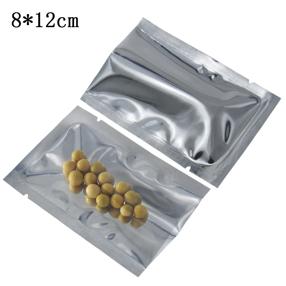 

500Pcs 8*12cm Heat Sealing Open Top Clear Aluminum Foil Food Bag Party Candy Vacuum Sealable Mylar Packaging Bags Pouches