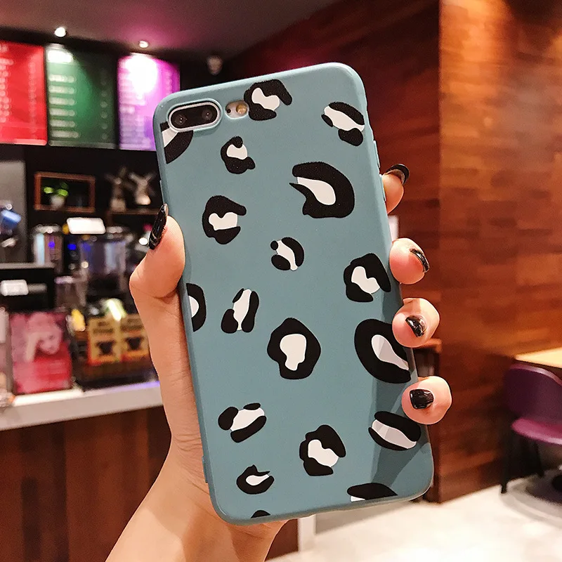 Мягкий чехол из ТПУ с леопардовым принтом для влюбленных пар iPhone X XS MAX XR 10 7 8 6 6S Plus