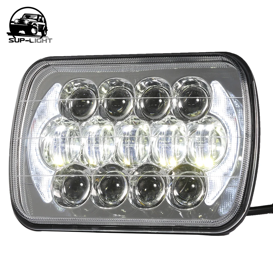 16 шт./коробка 5x7 7x6 дюймов прямоугольная 85 Вт светодиодный ная фара Замена для