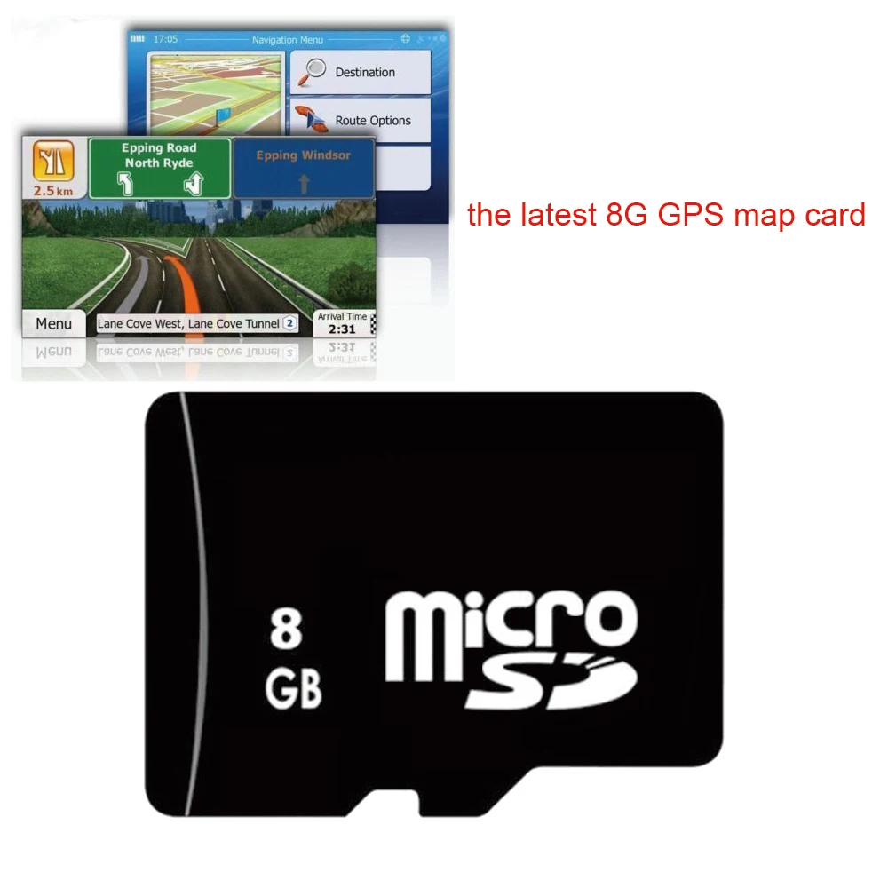 Универсальная карта GPS навигации 8G Micro Sd TF последняя для WinCE автомобильный DVD плеер