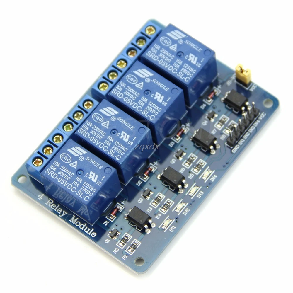 

New 4-Channel Relay Module DC 5V Optocoupler For PIC ARM AVR DSP HD23L EC Drop ship