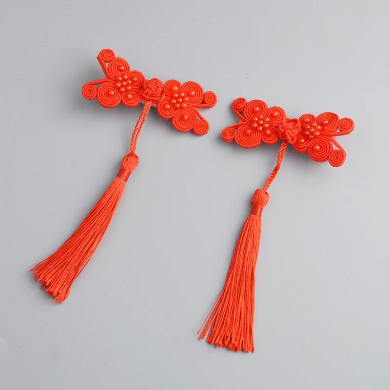 YYXUAN 1 пара китайских кисточек заколка для волос ручной работы красные украшения для волос для детей девочки головной убор ободок аксессуары для волос