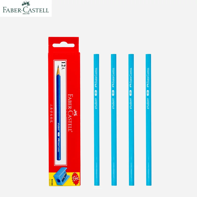 12 Pieces/Box Faber Castell HB 2B 2H Black Lead Standard Triangular