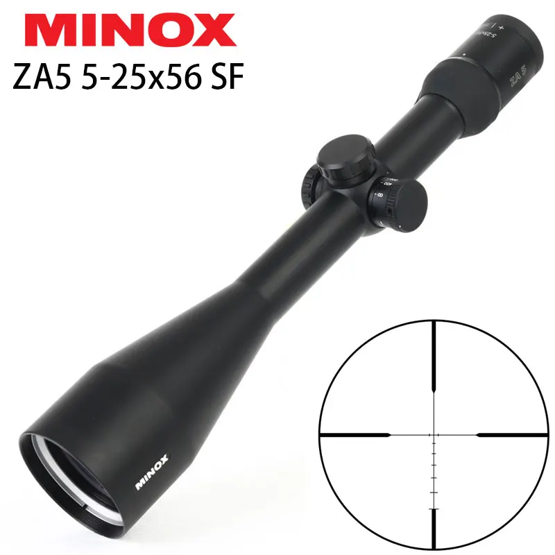 

MINOX ZA5 5-25X56SF Military Shockproof Hunting Rifle Scope Sights Long Range Shooting BDC 800 Reticle Side Parallax Riflescope