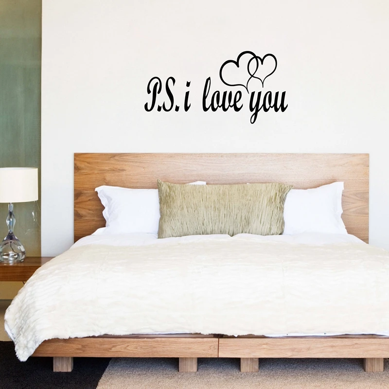 Free shipping Large size PS I LOVE YOU Vinyl wall ...
