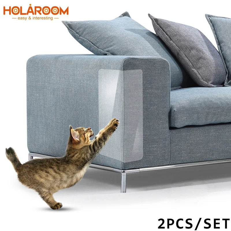 2Pcs/set Pet Cat Scratch Guard Large Mat Cats Scratching Post Furniture Sofa Cover Protector Pads For Leather Chairs | Дом и сад