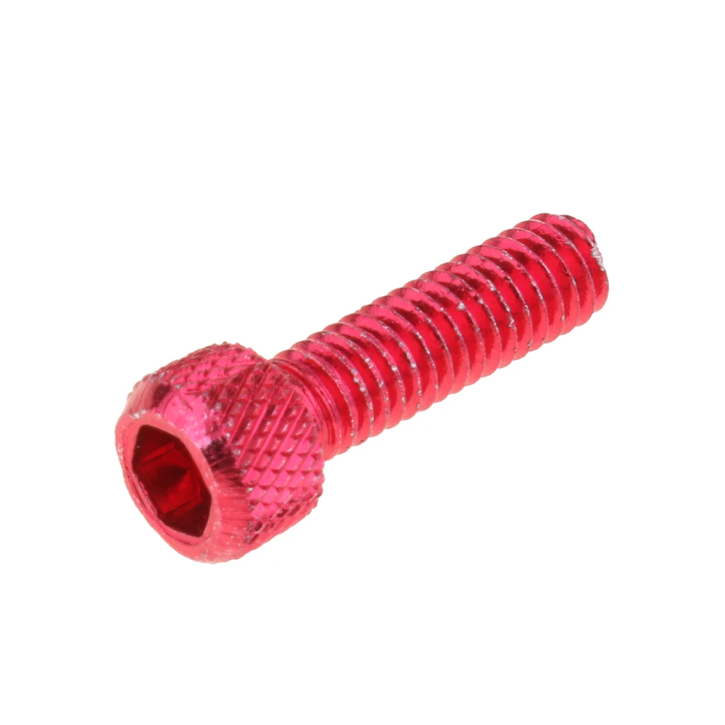 10pcs M6 x 20mm Pitch Alloy Steel Hex Bolt Socket Head Cap Screws red aluminum alloy strength corrosion resistance auto fasteners car screws