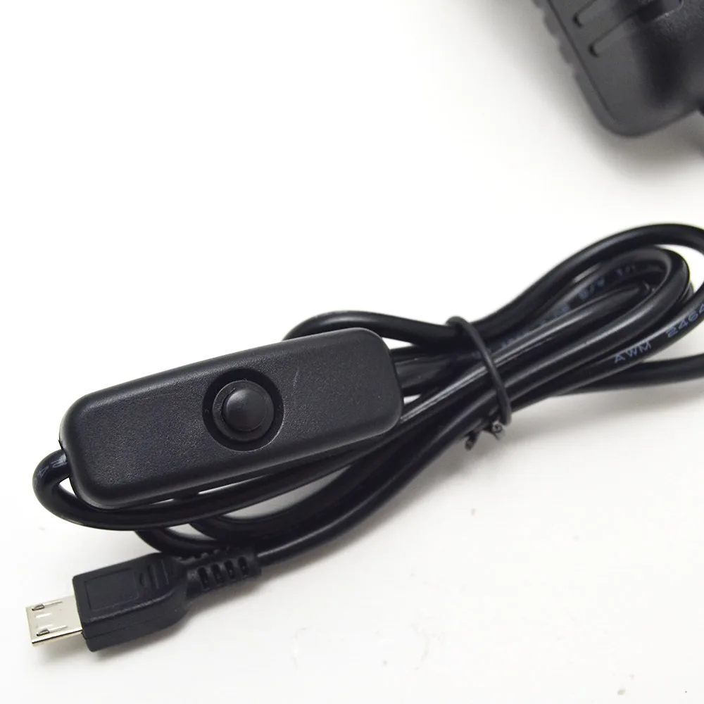 Raspberry Pi 3 B + блок питания 5 В А кнопка переключения Micro USB адаптер штепсельная вилка