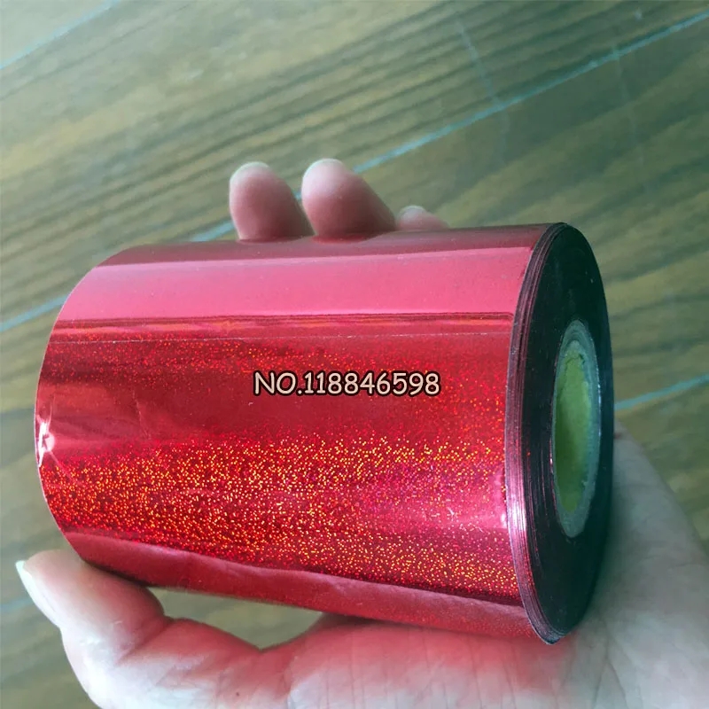 

Hot Foil Paper Stamping Foil Sand Red Color One Roll 8CM Width 120M Length DIY Package Box and Plastic Material Door to Door
