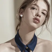 

New Arrival Authentic 925 Sterling Silver Exquisite Round Simple Earrings for Women NewYear & Valentine's Day Gift E035