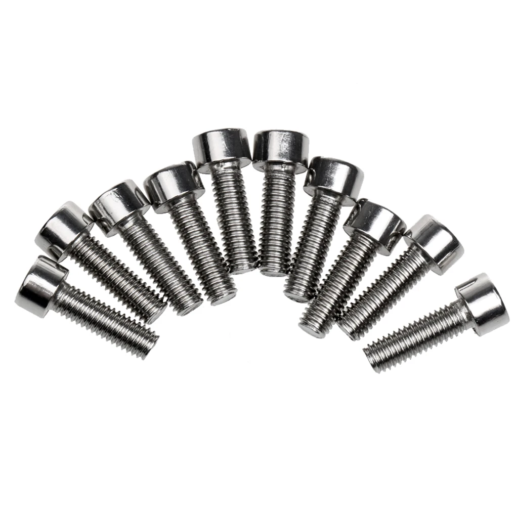 10Pcs Road Bike Cycling Water Bottle Holder Cage Bolts Screws M5*15 Stainless Steel