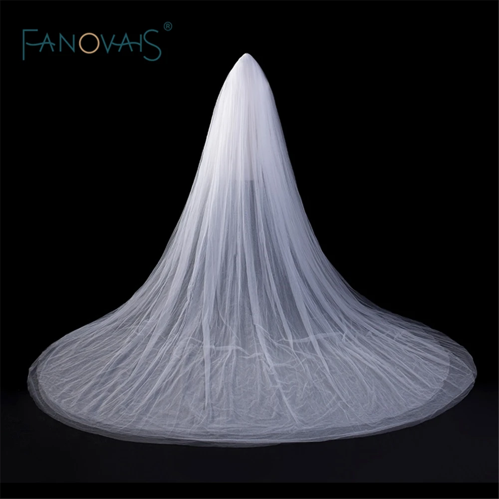 

Cheap Charming White/Ivory 3 Layers Soft Tulle Bridal Veil Wedding Accessories High Quality Romantic Bridal Wedding Veil V1