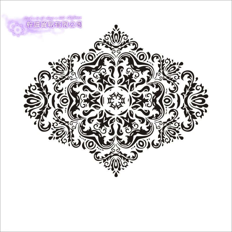 DCTAL Yoga Mandala Wall Decal Buddha Quotes Namaste Wall Stickers Living Rooms DIY Home Decor Yoga Lotus Decoration