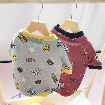 

Cute Pet Dog Clothes Family Smile Printing Warm Small XXXL XXXXL Plus Animals Jackets Coat Goods For Labrador Yorkie Terrier