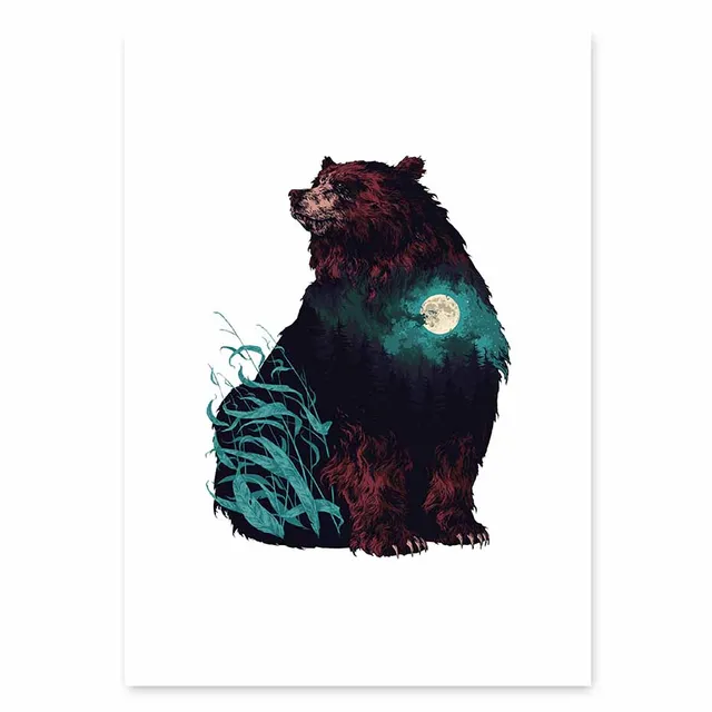 Aliexpress.com : Buy Creative Abstract Animals Canvas Painting Wall Art