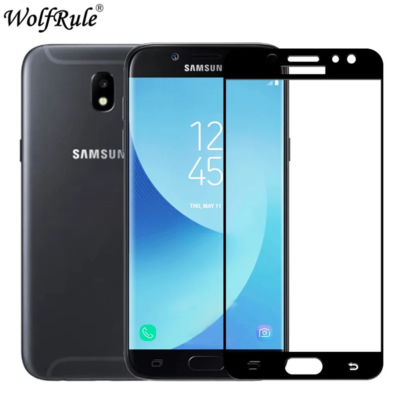 Защитное стекло для экрана samsung Galaxy J7 2017 закаленное полноразмерное j730 версия ЕС |