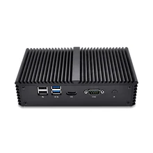 QOTOM-Q350G4 Core i5 безвентиляторный мини-ПК с 4 intel lan портов, pfsense Firewall маршрутизатор без вентилятора 1080 P