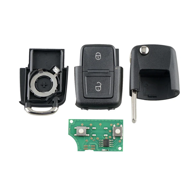 Dzanken 2 кнопки Romate Автомобильный ключ 433 МГц для SKODA Fabia excelente Octavia 2001 2009 и транспондер