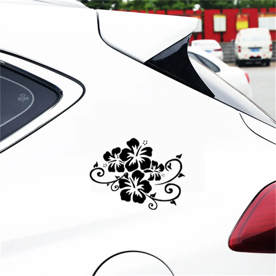 17.212.9CM Flower Bumper Decorative Vinyl Decal Fashion Motorcycle Car Sticker (4)