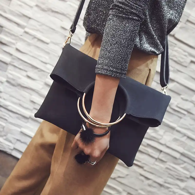 2 шт. женские сумки из ПУ кожи с металлическим кольцом|leather women bag|fashion bagswomen bag |