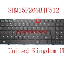 Клавиатура для ноутбука челнок SHM15F36GBJF51 SHM15F26GBJF51 SHM15F26GBJF511 SHM15F26GBJF512 MP-12C96GB-F515 82R-15A040-4064 UK