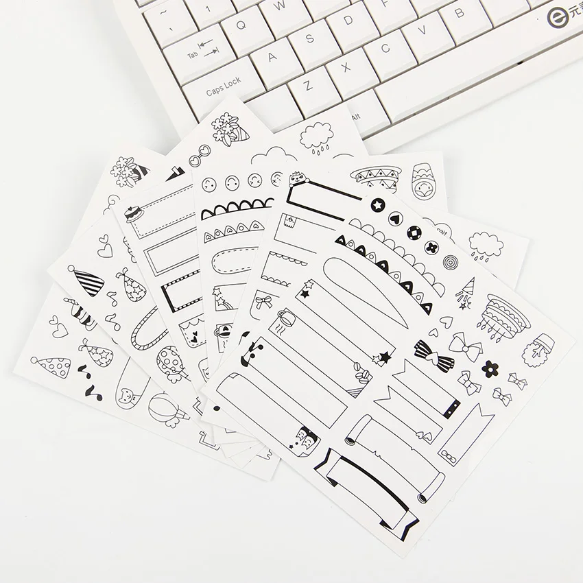 

12 Pcs/Lot Calendar Paper Sticker Scrapbooking Diary Sticker Post Cute Stationery Sticker for Kids Dialog Office School Supply