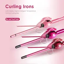 MARSKE Professional щипцы для завивки ЖК дисплей Плойка для завивки волос вращения керамика Curl гладильная машина парикмахерские укладки инструмент