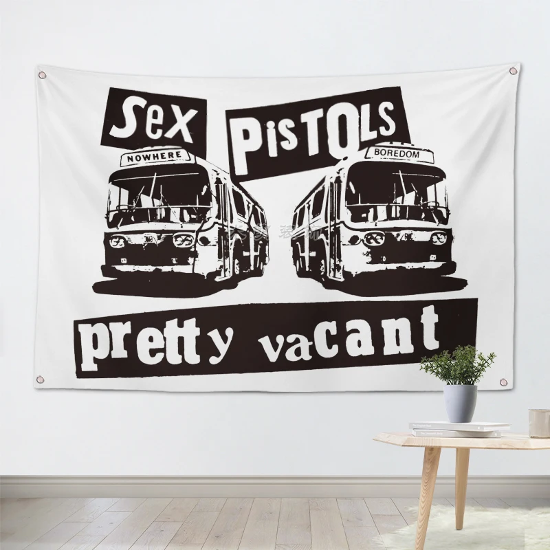 

The Sex Pistols Music Band Banners Wall Flags Tapestry Cloth Art Bar Cafe Hotel Theme Background Decoration