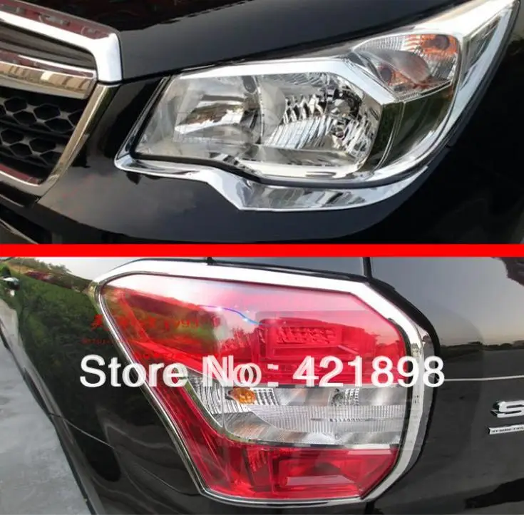 For Subaru Forester 2013 2014 2015 2016 ABS Chrome Head Light And Tail