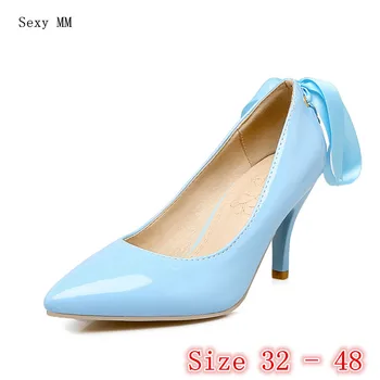 

High Heels Women Pumps High Heel Shoes Stiletto Woman Party Wedding Shoes Kitten Heels Plus Size 32 33 - 41 42 43 44 45 46 47 48