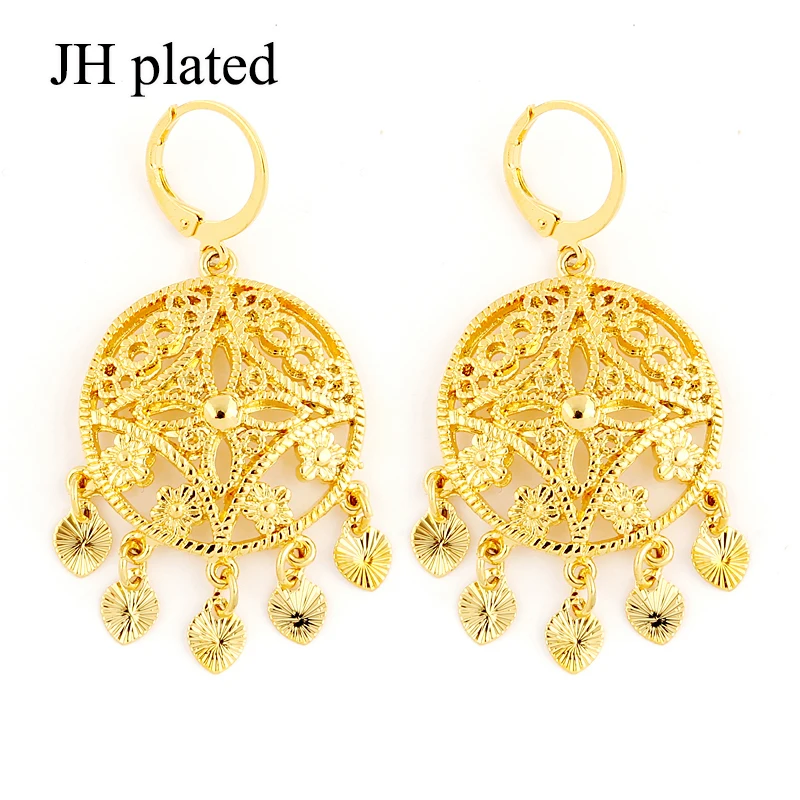 

JHplated Ethiopia Fashion Africa Earrings for women/girl wedding Party Gifts jewelry Middle East fashion