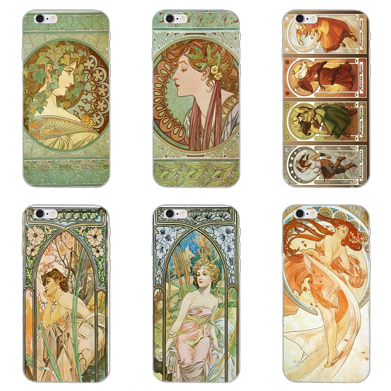 

For Huawei P smart P20 pro P10 Plus Honor 8 9 lite 6A 6 play 6C GR5 V8 art poster ALPHONSE MUCHA Slim silicone Soft phone case