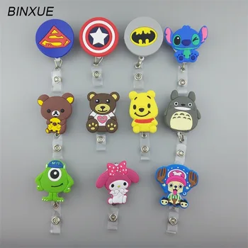 

BINXUE Cartoon Employee ID card Easy to buckle badge Employee's card Lanyard Tag