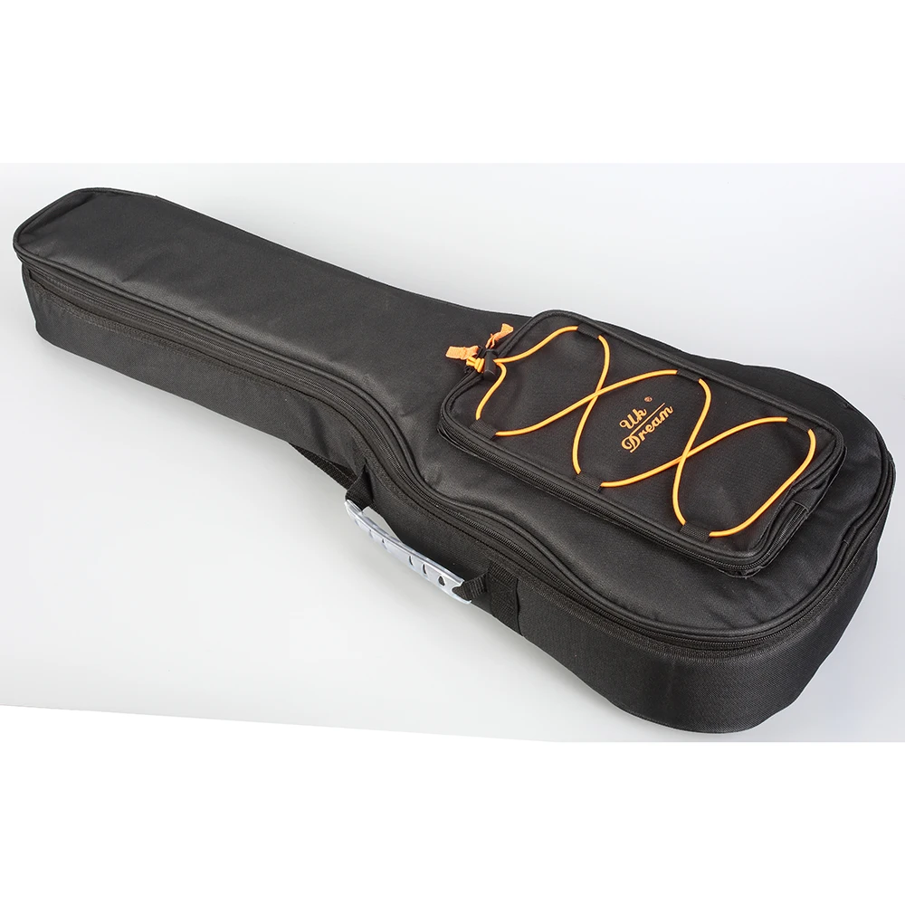 Сумка-чехол для электроакустической гитары, черная сумка-держатель для гитары укулеле с двумя мягкими ремешками, 30 дюймов, удобная музыка