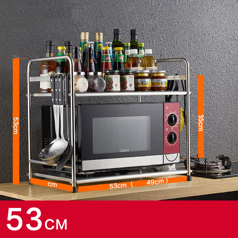 2 Tier 53cm Multi Functional Kitchen Storage Shelf Table Rack Microwave Oven Shelving Unit Bathroom Book Holders Racks Aliexpress 2 Tier 53cm Multi Functional Kitchen