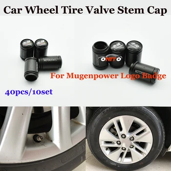 

10set For Mugenpower car wheel valve stem caps Auto wheel tire valve covers for Mazda Rover Lexus Jeep Buick Caddilac