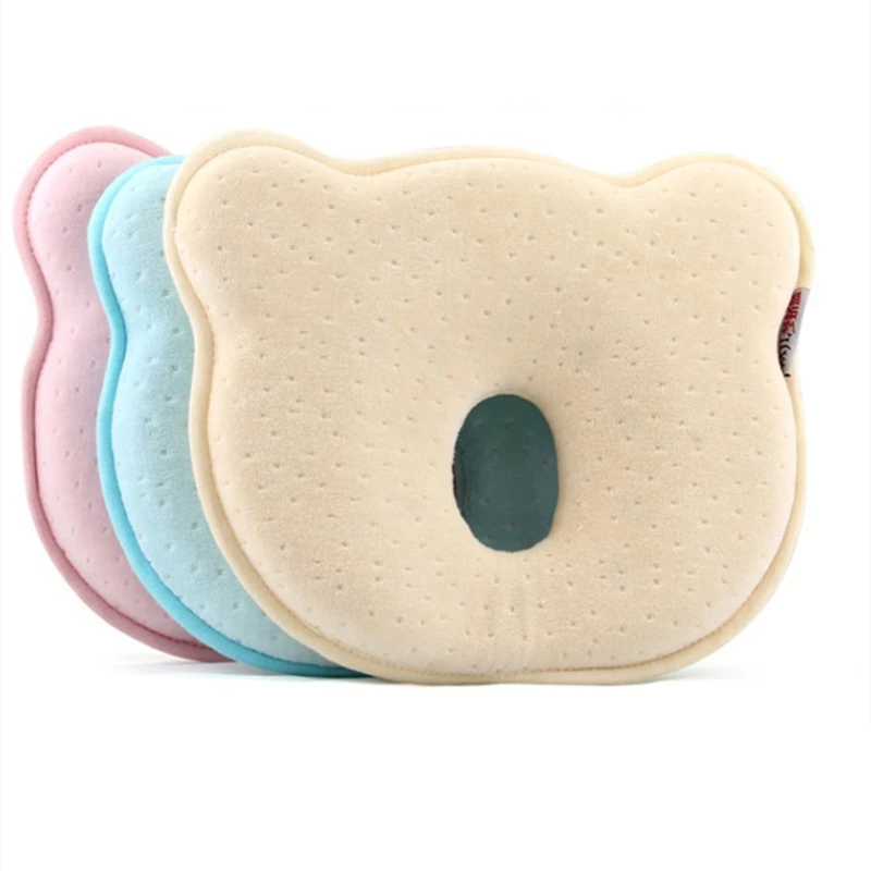 Memory Foam Baby Pillows Newborn Shaping Pillow to Prevent Flat Head Soft Elasticity Sleeping Bedding Bear Pillow Infant Gift
