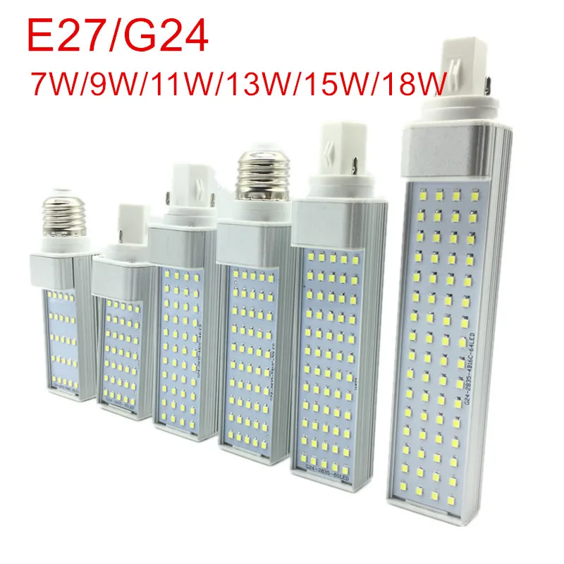 Светодиодные лампы G24 7 Вт 9 11 13 15 18 E27 светодиодная лампочка кукуруза SMD 2835