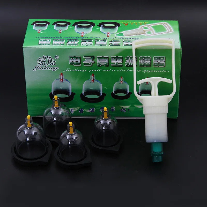 4 Cups Chinese Magnetic Massage Jars Cupping Suction Cup Acupuncture Massager Therapy Thicken Massage Vacuum Cans Vacuum Cupping-1